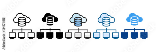 Cloud Icon Set Multiple Style Collection