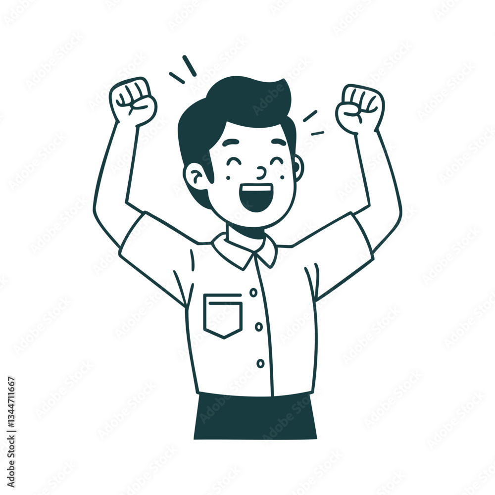 Joyful Celebration: A Cheerful Moment of Success Joyful Celebration: A Cheerful Moment of Success