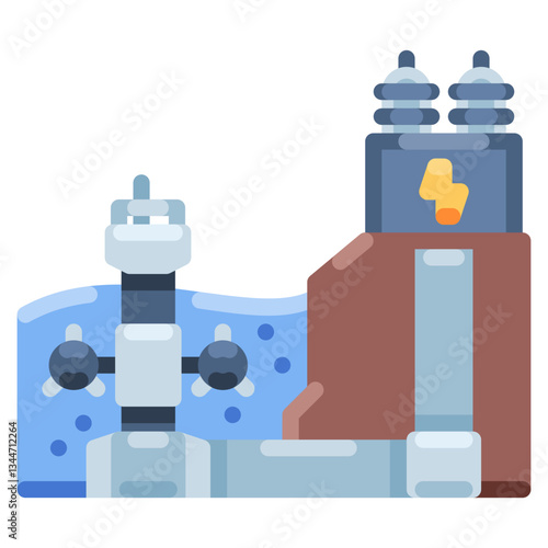 tidal power plant icon