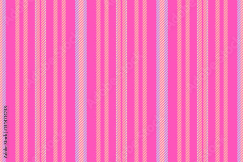 Iilac pattern vector textile, graphical stripe fabric background. 1imensional texture vertical seamless lines in pink and orange colors.
