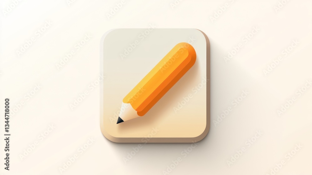 Pencil on Notepad Icon Minimalist Design for Writing Sketching and Creative Projects Pencil on Notepad Icon Minimalist Design for Writing Sketching and Creative Projects