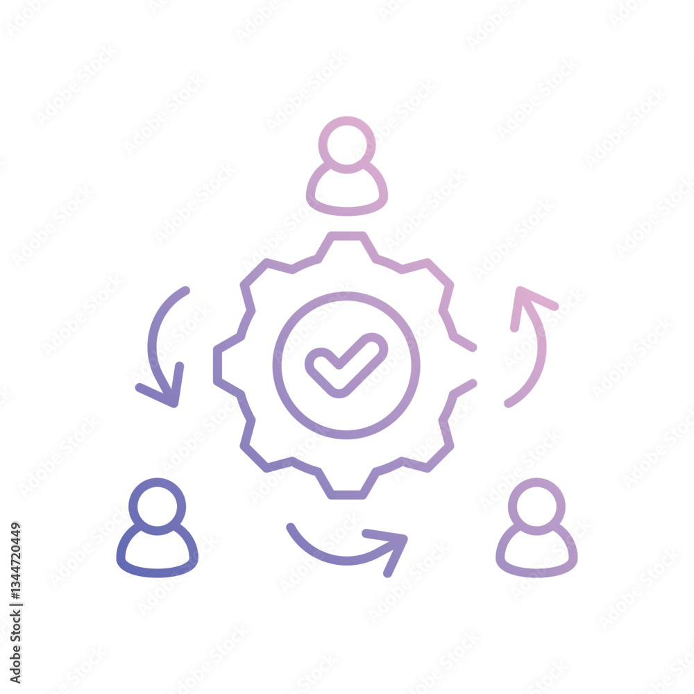 Collaboration vector icon stock illustration Collaboration vector icon stock illustration