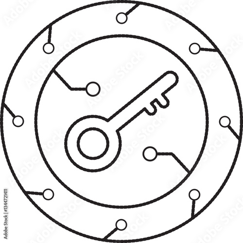 Digital Token icon with transparent