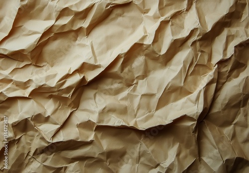 Textured Brown Wrinkled Paper Background Perfect for Crafts and Design Projects