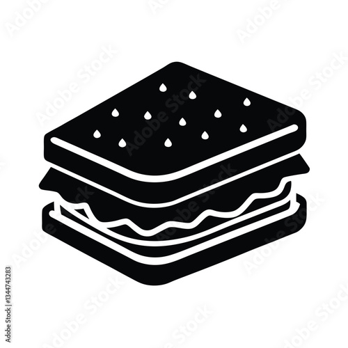 sandwich with red caviar