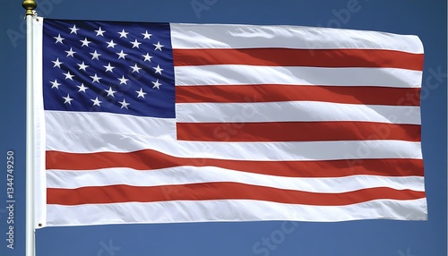 Wallpaper Mural American Flag Waving Proudly in the Sky. (1) Torontodigital.ca