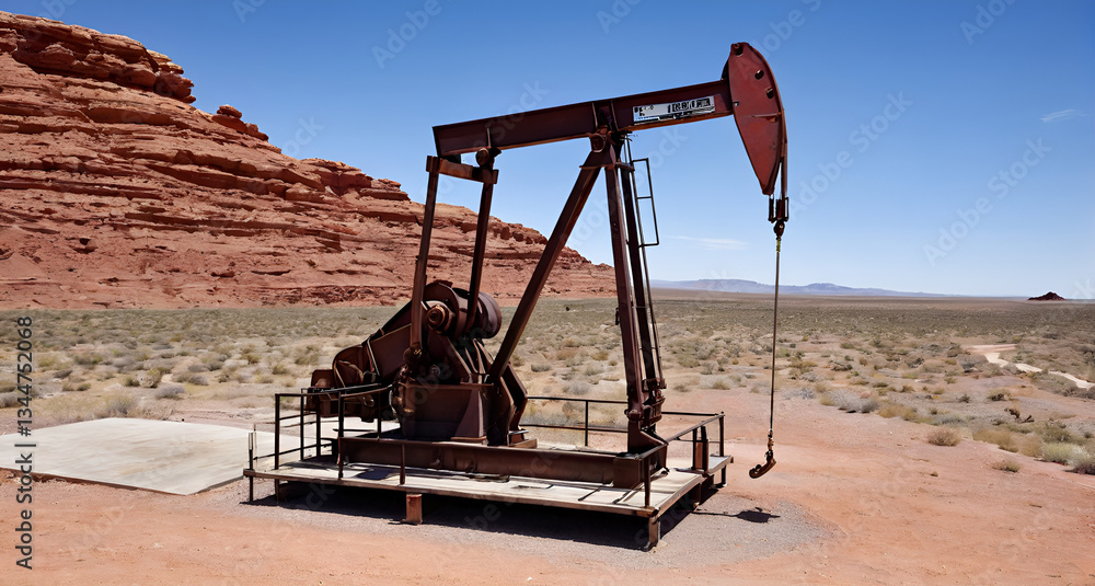 Fototapeta premium oil pump jack in the field