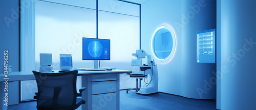 Wallpaper Mural Robotic vision assessment station with smart diagnostic automation-5 Torontodigital.ca