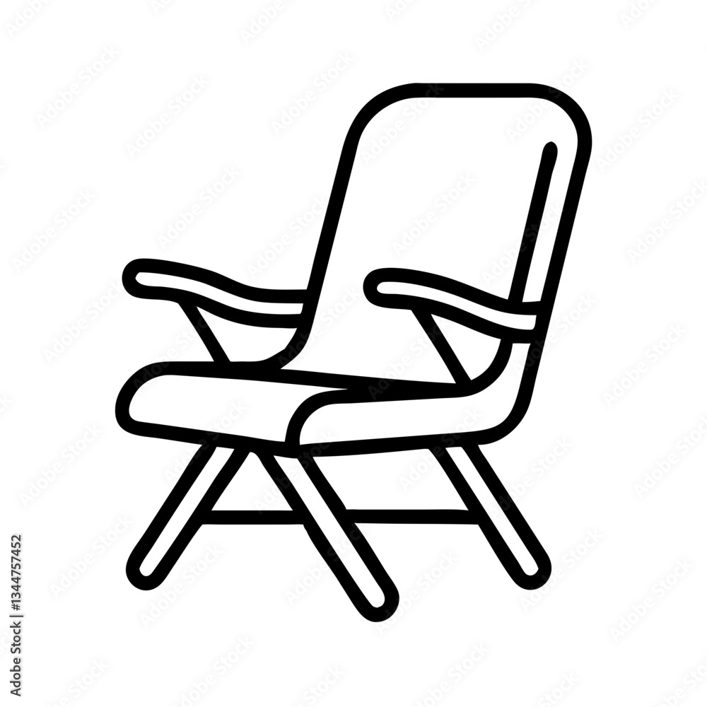 Folding chair icon Folding chair icon
