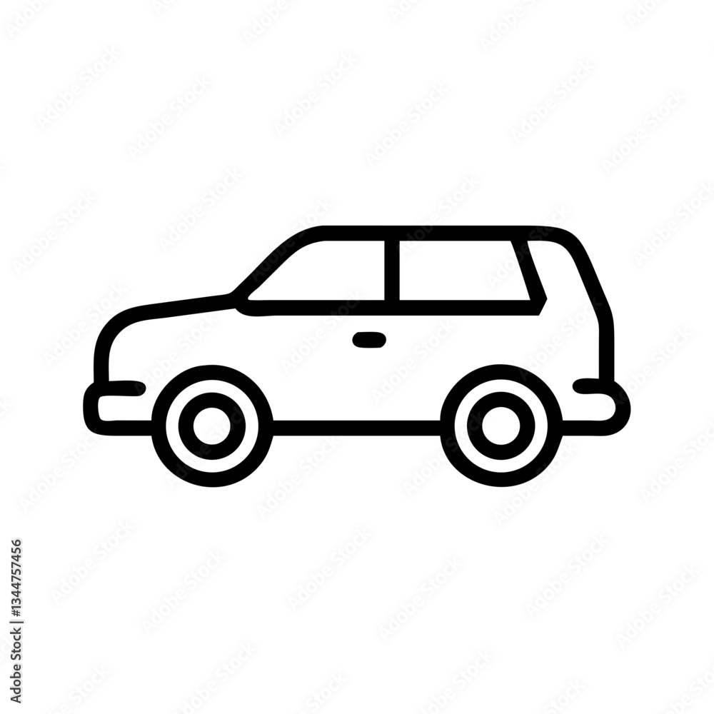 Outline car silhouette icon