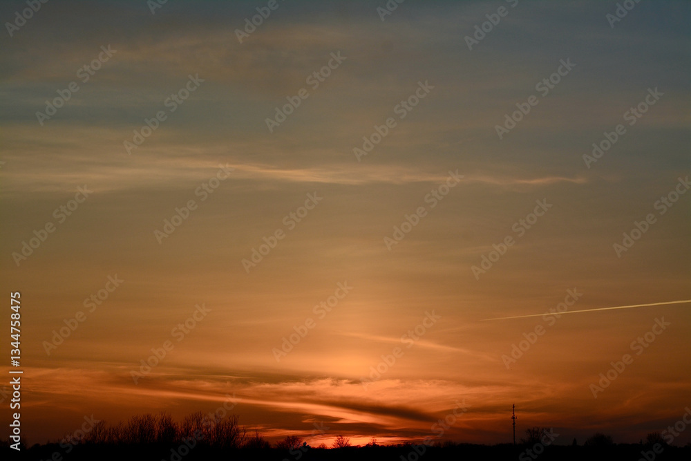 Fototapeta premium sunset in the sky