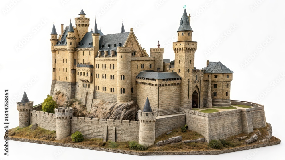 Castle Model on White Background Castle Model on White Background