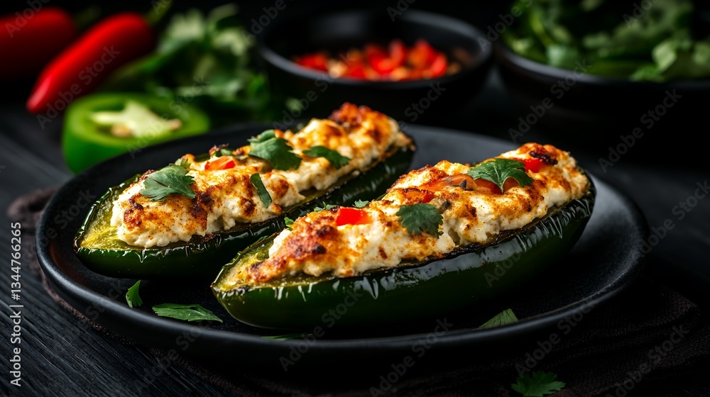 cheesy jalapeño poppers baked with crispy finish cheesy jalapeño poppers baked with crispy finish