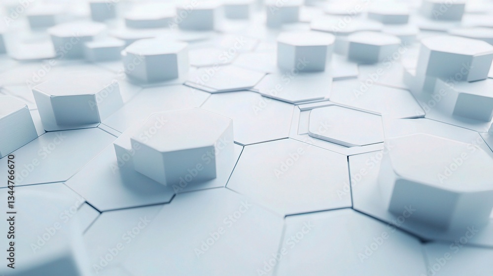 Hexagonal Pattern in Abstract Design for Technology and Science Hexagonal Pattern in Abstract Design for Technology and Science