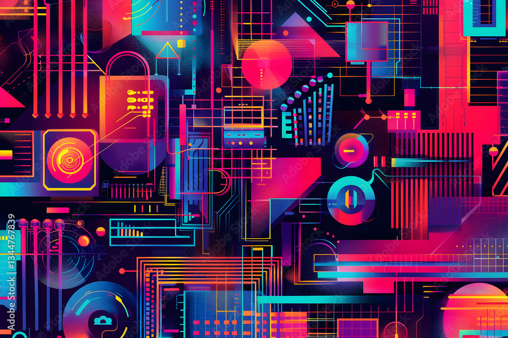 Modern Digital Connectivity: A Sleek and Vibrant Representation of Technology and Innovation in Vector Modern Digital Connectivity: A Sleek and Vibrant Representation of Technology and Innovation in Vector