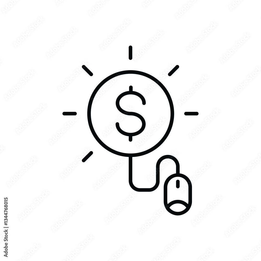Pay Par Click Vector icon Pay Par Click Vector icon
