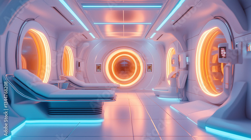 Wallpaper Mural Brightly lit examination room with seamless, futuristic medical technology-2 Torontodigital.ca