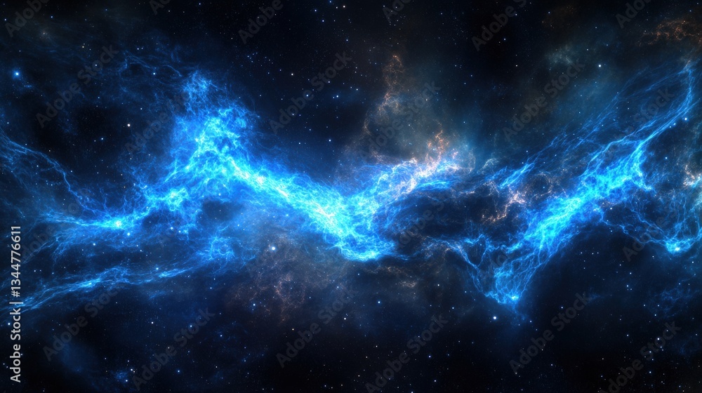 Stunning Blue Nebula among Twinkling Stars in Deep Space with Vivid Cosmic Details Stunning Blue Nebula among Twinkling Stars in Deep Space with Vivid Cosmic Details