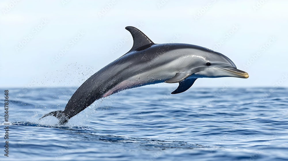 Fototapeta premium Dolphin Leaping Out Of Ocean Water