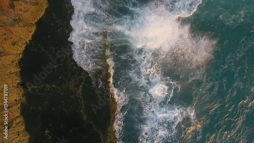 water flowing into the sea