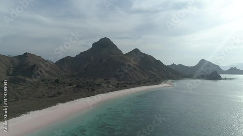 pink beach view