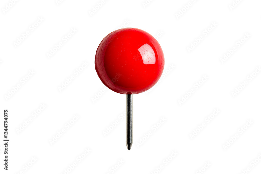 Red push pin on a transparent background Red push pin on a transparent background