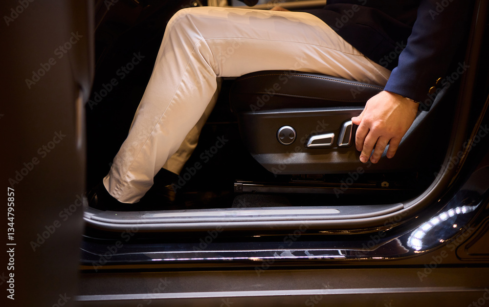 Positioning car seat by hand for optimal comfort and ergonomic support while driving