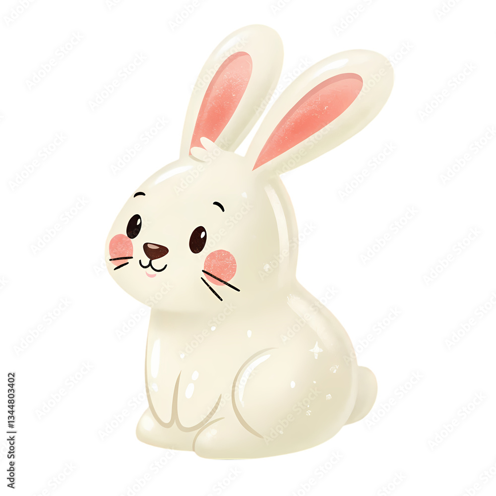 Obraz premium Cute White Rabbit Illustration