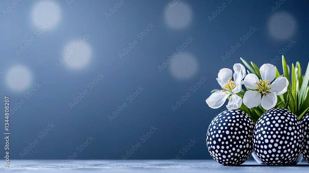 Easter eggs and flowers