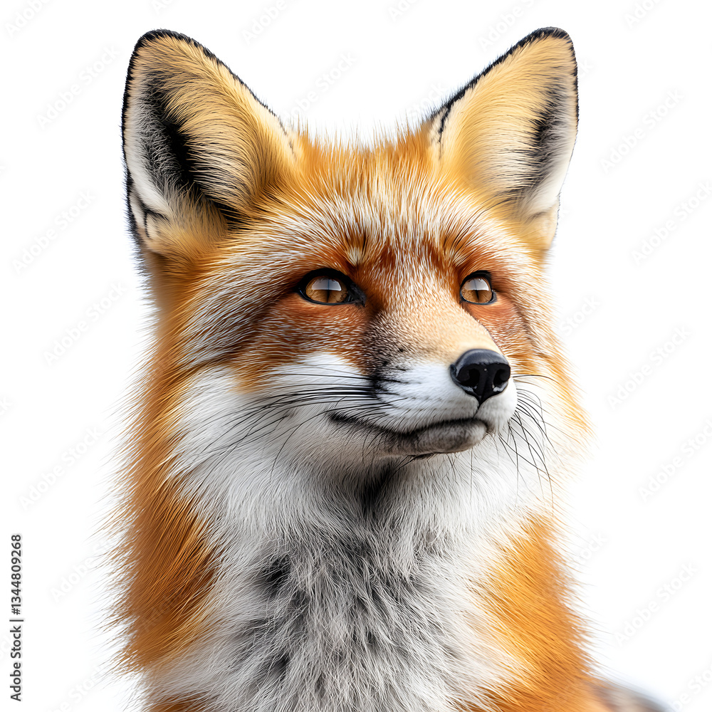 Fototapeta premium Adorable Red Fox Portrait in Natural Habitat: Wildlife Photography & Biodiversity Conservation