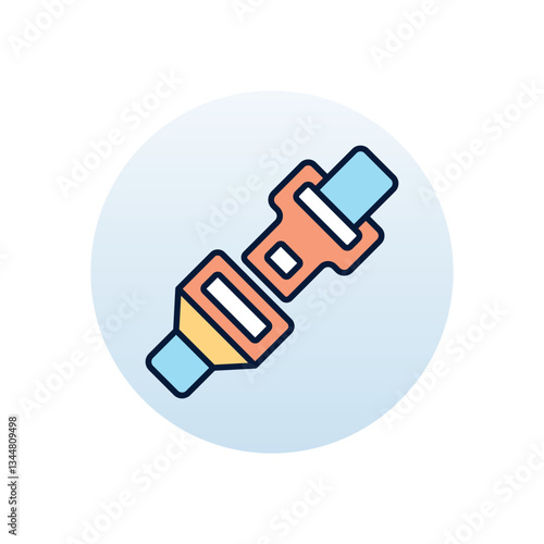 Seat belt Vector icon