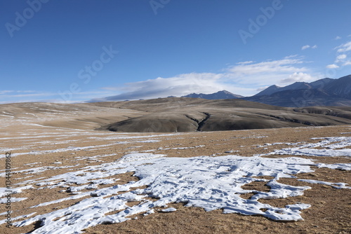 Tibetan plateau in winter