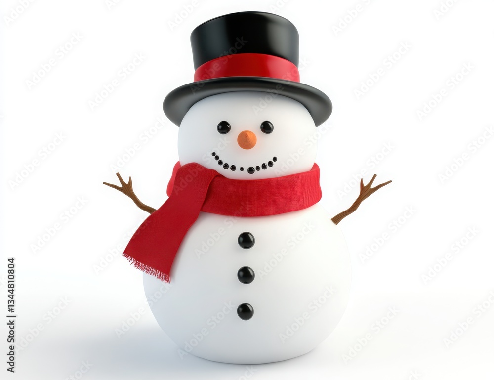 Charming Snowman Design for Winter Holidays Charming Snowman Design for Winter Holidays