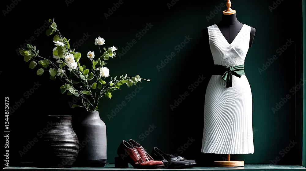 Elegant Dress and Shoes Display