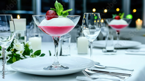 Elegant dessert presentation