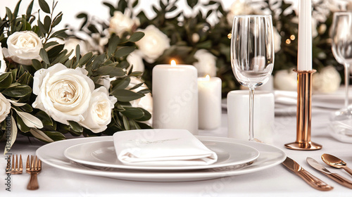 Obraz na płótnie Elegant Table Setting w salonie