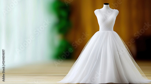 Obraz na płótnie Elegant wedding gown w salonie