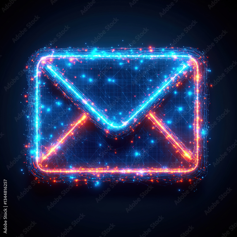 Email symbol, digital art