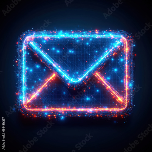 Obraz na płótnie Email symbol, digital art w salonie