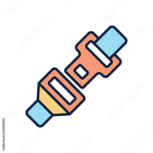 Seat belt Vector icon