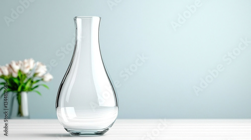 Obraz na płótnie Empty vase, soft light, flowers w salonie