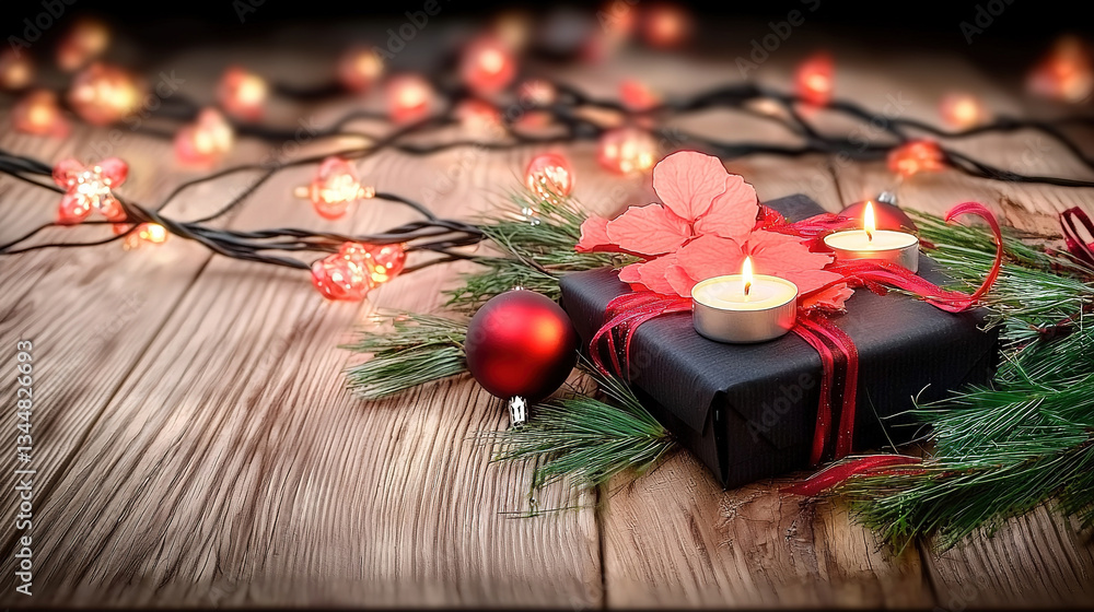 Festive gift with lights