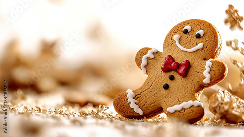 Obraz na płótnie Festive Gingerbread Man Cookie w salonie