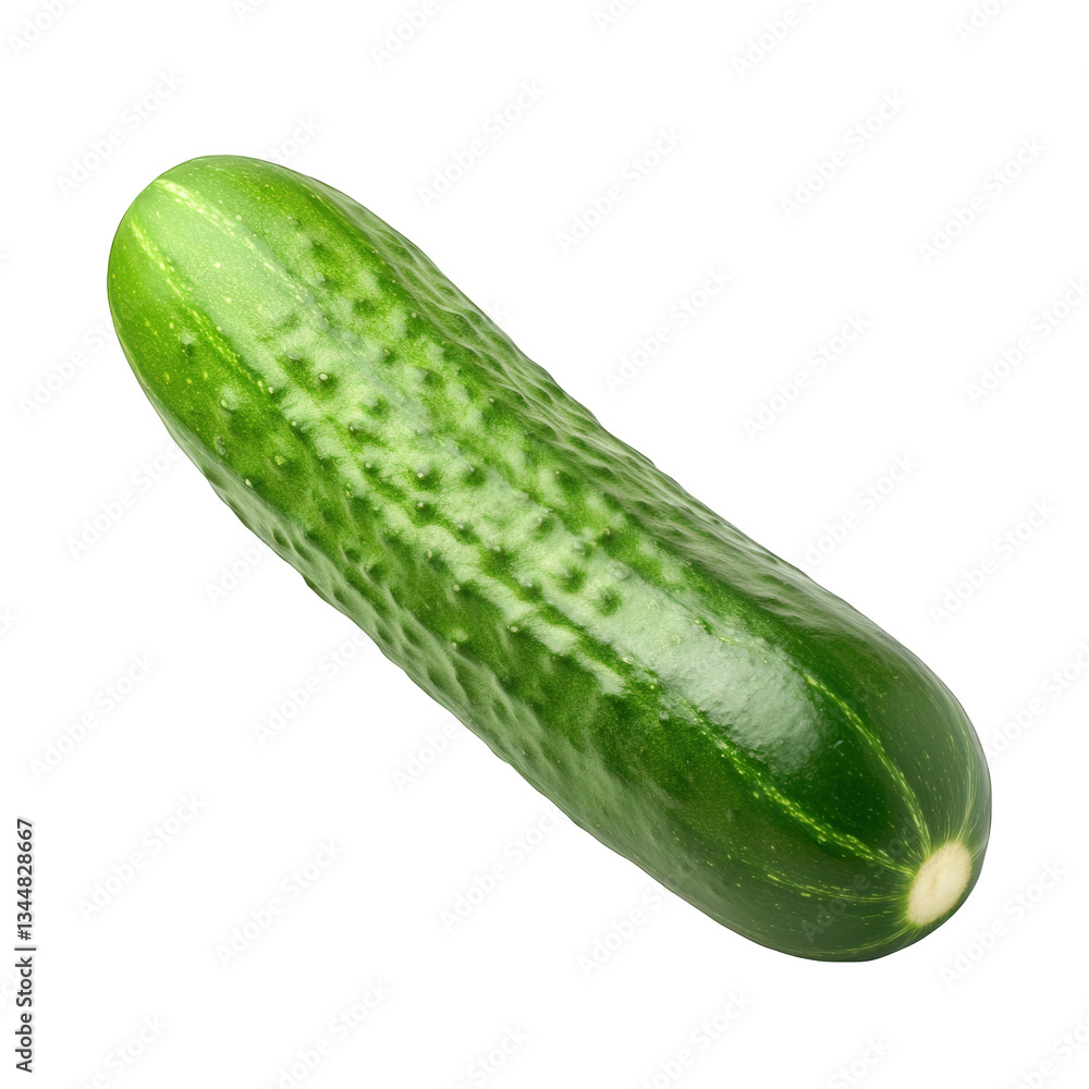 Fresh green cucumber isolated on a transparent background suitable for culinary use, garnishing, or food presentation Fresh green cucumber isolated on a transparent background suitable for culinary use, garnishing, or food presentation