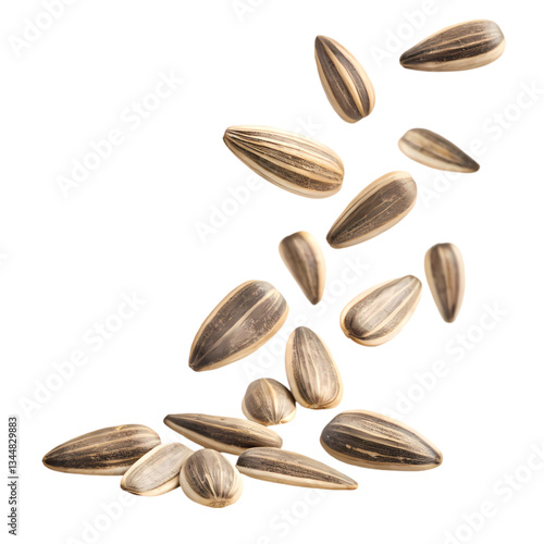 Floating Sunflower Seeds: High-Res Image