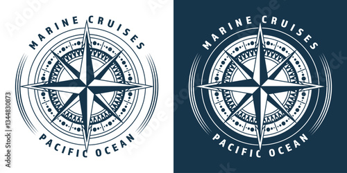 Pacific Ocean cruise compass design