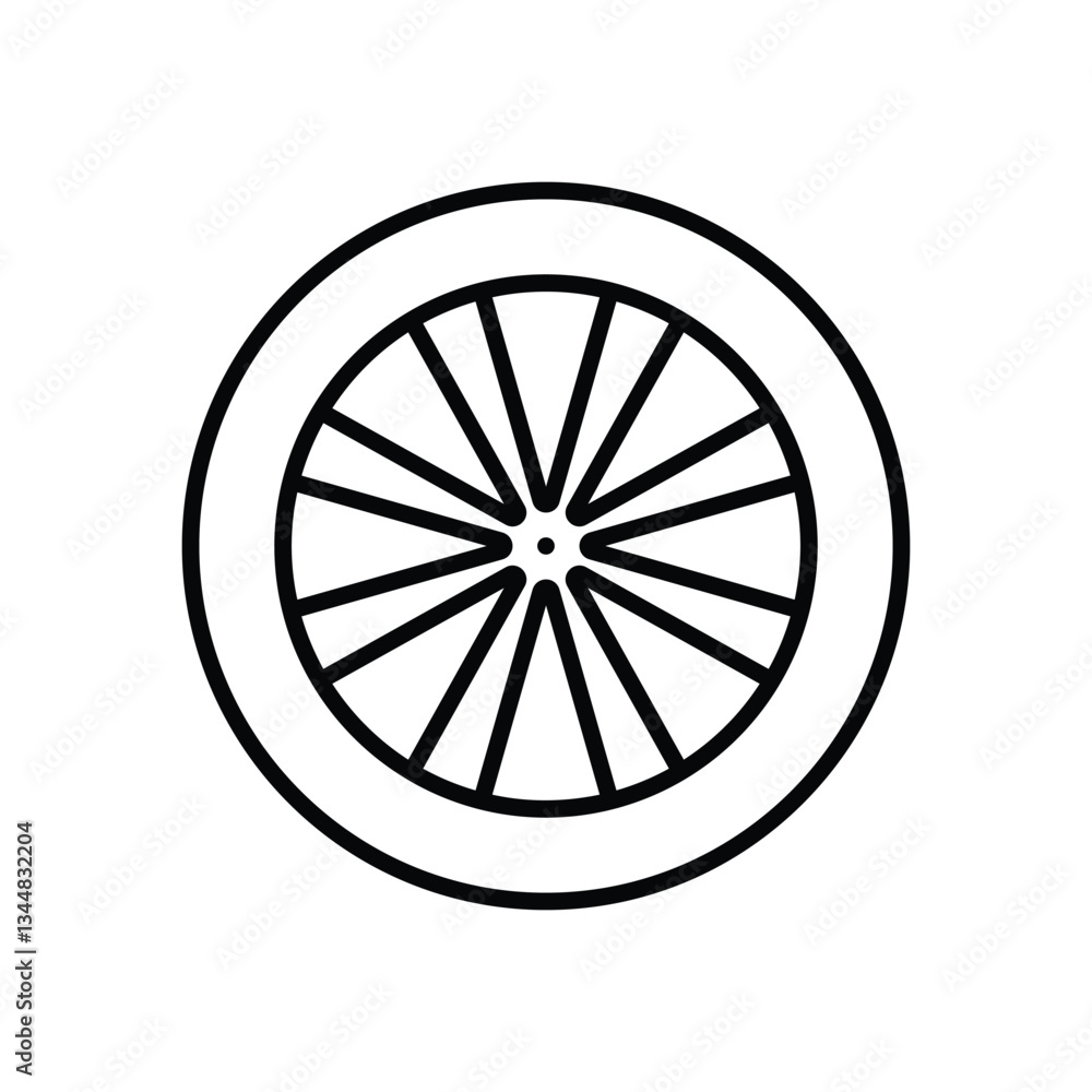 Fototapeta premium Car wheel Vector icon