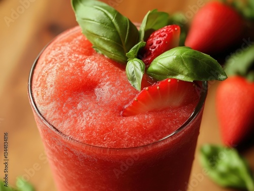 Refreshing strawberry basil smoothie recipe