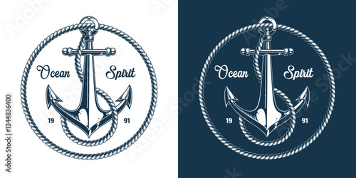 Graphic design of anchor with roping details