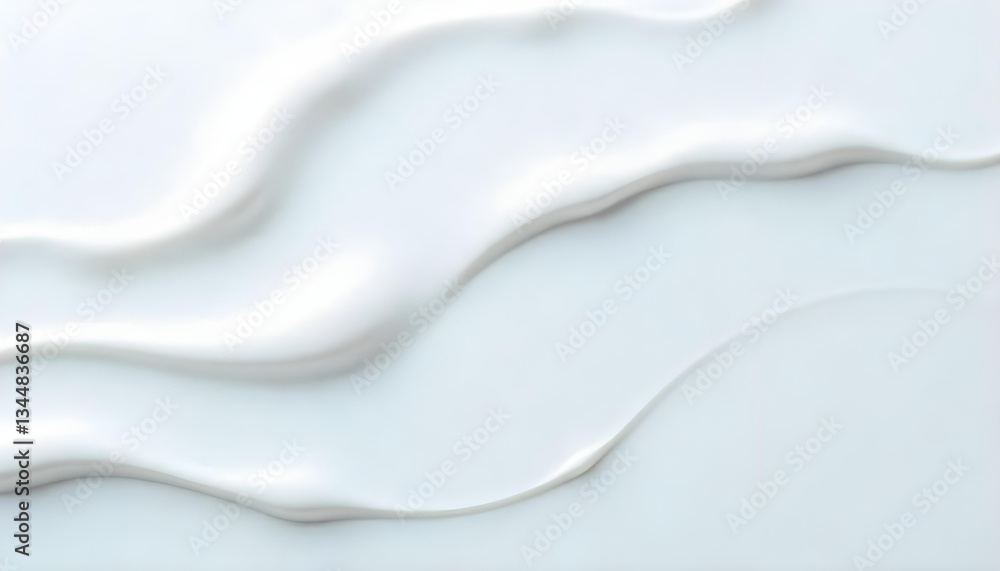Obraz premium Abstract White Wavy Background with Flowing Ripples and Light Texture Soft Elegance